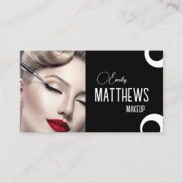 Elegant black and white script custom 2photo visitenkarte