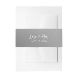 Elegant Black And White Wedding Einladungsbanderole