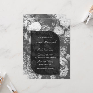 Elegant Black and White Wedding Invitation