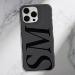 Elegant Black Bold Initial Monogram iPhone 16 Pro Max Hülle<br><div class="desc">Black Elegant Bold Initial Monogram Phone Case. Erstellen Sie Ihren eigenen personalisierten iPhone Case mit individuellem Anfangsnamen.</div>
