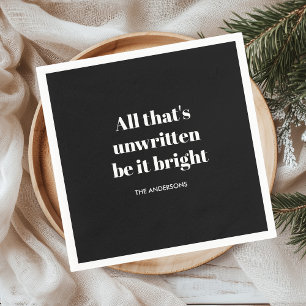 Elegant Black Christmas Napkin Klassischer Urlau Serviette