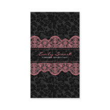 Elegant Black Damasks Pink Lace