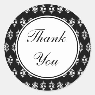 Elegant Black Danke Stickers