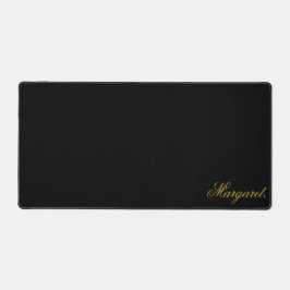Elegant Black Desk Mat Featuring Your Name Schreibtischunterlage