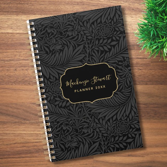 Elegant Black Floral Pattern 2026 Planer (Von Creator hochgeladen)
