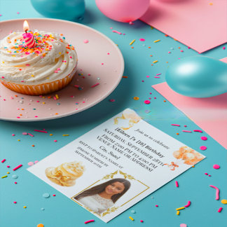 Elegant Black Girl 18th Birthday Photo Invitation  Einladung