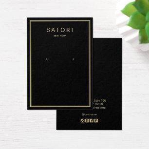 Elégant Black Gold Bordure Elevage Bijoux Display