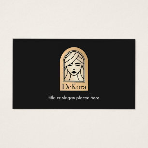 Elégant Black Gold femme's Face Beauté Salon Spa