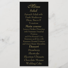 Elegant Black & Gold Menu card