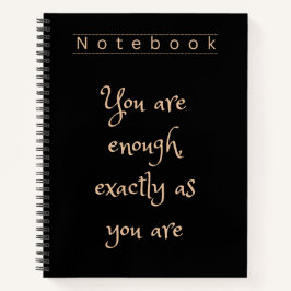 Elegant Black & Gold Spiral Notebook Notizbuch