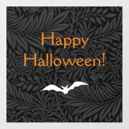 Elegant Black Halloween Floral Fensteraufkleber