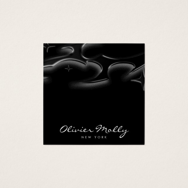 Elegant Black Marble Business card (Vorderseite)