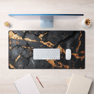 Elegant Black Marble with Gold Veins Modern Art