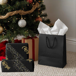 Elegant Black Matte Wrapping Paper Geschenkpapier