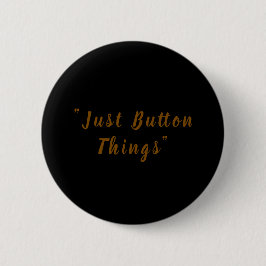Elegant Black Minimalist Design Round Pinback Button