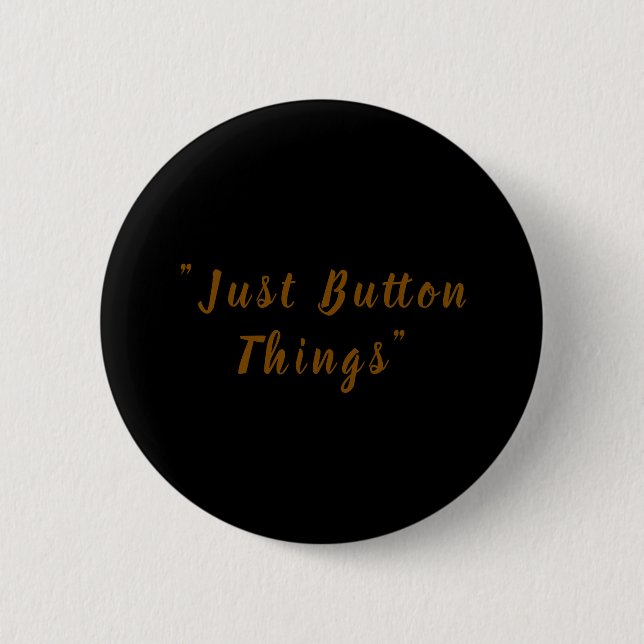 Elegant Black Minimalist Design Round Pinback Button (Vorderseite)