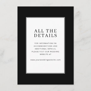Elegant Black Minimalistische Typografie Begleitkarte