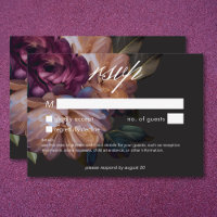 Elegant Black Moody Floral Hochzeit No Dinner
