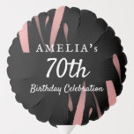 Elegant Black Pink Watercolor 70th Happy Birthday Ballon<br><div class="desc">Elegant Black Pink Watercolor 70. Happy Birthday Balloon. Personalisieren Sie es mit Ihrem Namen und Alter.</div>