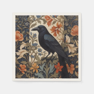 Elegant Black Raven William Morris Inspiriert Serviette