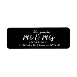Elegant Black Script The Future Mr. und Mrs.