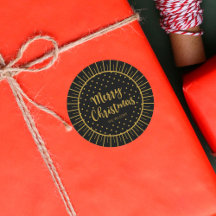 Elegant Black Sternexplosion Script Frohe Weihnach