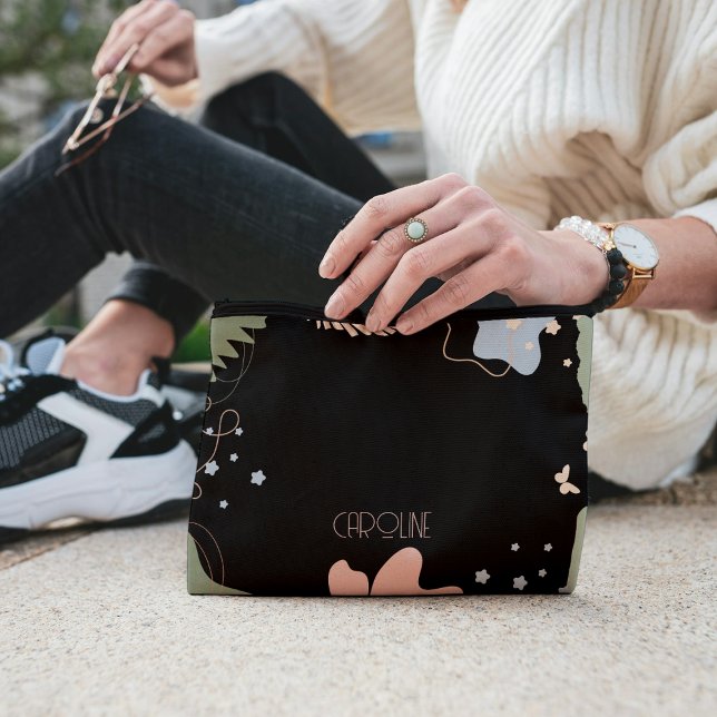 Elegant Black Stylish Boho Niedlich Zubehörtasche (Von Creator hochgeladen)