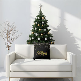 Elegant Black Throw Pillow Kissen