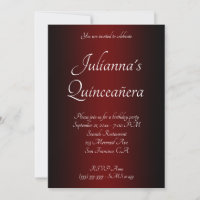 Elegant Black und Burgundy Ombre Quinceañera
