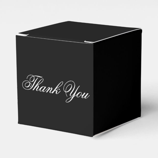 Elegant Black Wedding Guest Gast Gunst Box Geschenkschachtel (Vorderseite)