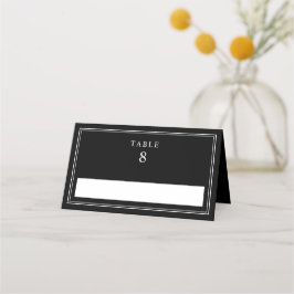Elegant Black Wedding Platzkarte