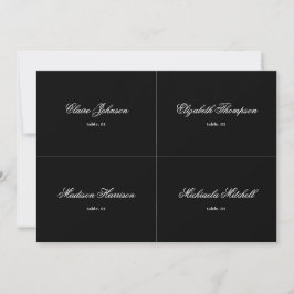 Elegant Black Wedding Platzkarte DIY