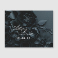 Elegant Black Wedding rett Dankeschön Karte