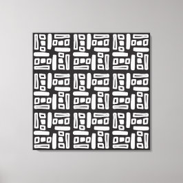 Elegant Black &White Abstract Pattern Leinwanddruck
