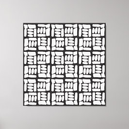 Elegant Black &White  Abstract Pattern Leinwanddruck