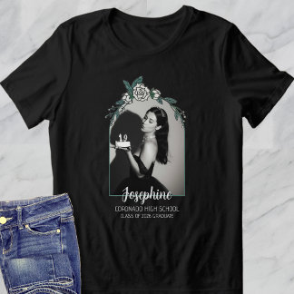 Elegant Black & White Arch Photo 2026 Graduation Tri-Blend Shirt