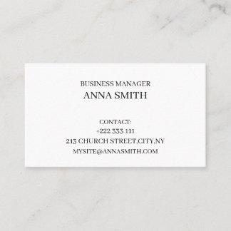 Elegant Black & White Business Card Visitenkarte