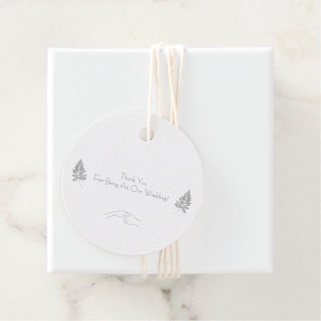 Elegant Black & White Chic Botanical Label (Beispiel)