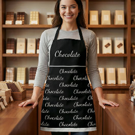 Elegant Black White Chocolate Staff Uniform Schürze