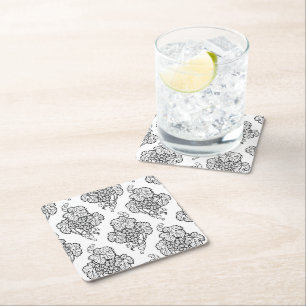 Elegant Black White Grape Bunches Wine Fruit Lover Rechteckiger Pappuntersetzer