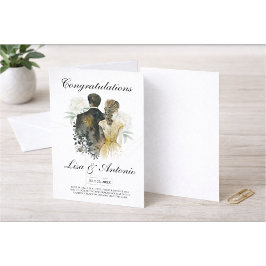 Elegant Black & White Minimalist Wedding Einladung