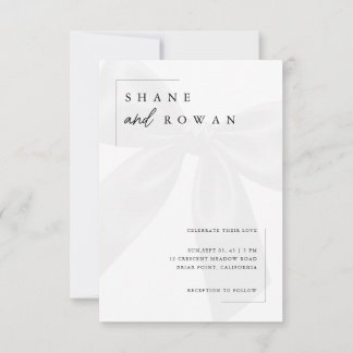 Elegant Black & White Photo  Wedding Invitation  Einladung