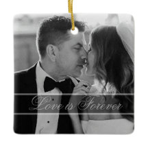 Elegant Black White Wedding Photo Keepsake