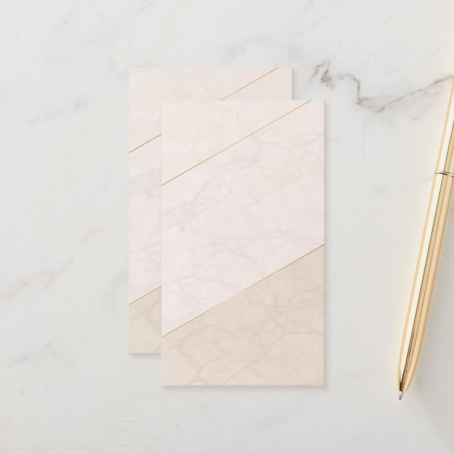 Elegant Blank Appointment Card – Ivory & Gold Terminkarte (Vorderseite/Rückseite Beispiel)