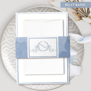 Elegant, blau, einfarbig einladungsbanderole