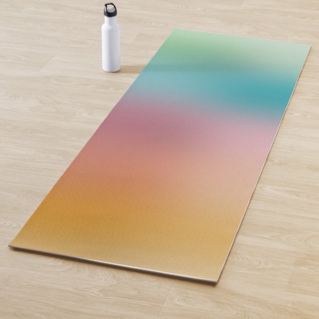 Elegant Blau Lila Gelb Grün Farben Trendy Yogamatte (Beispiel)