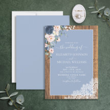 Elegant, blau, rot, rustikal, holzige Hochzeit