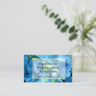 Elegant blaue aquamarine Hydrangeas blauer Rose Begleitkarte