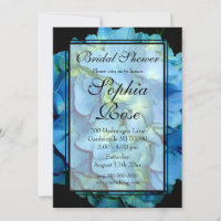 Elegant blaue aquamarine Hydrangeas blauer Rose
