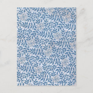 ELEGANT BLAUE BLUMEN POSTKARTE